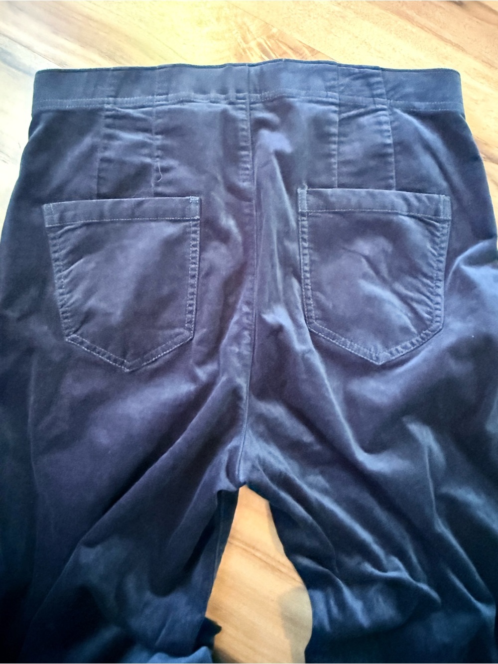Anthropologie Pilcro Pull-On Retro Flare Velvet Jeans Teal Green Blue Size 29 - Picture 3 of 9